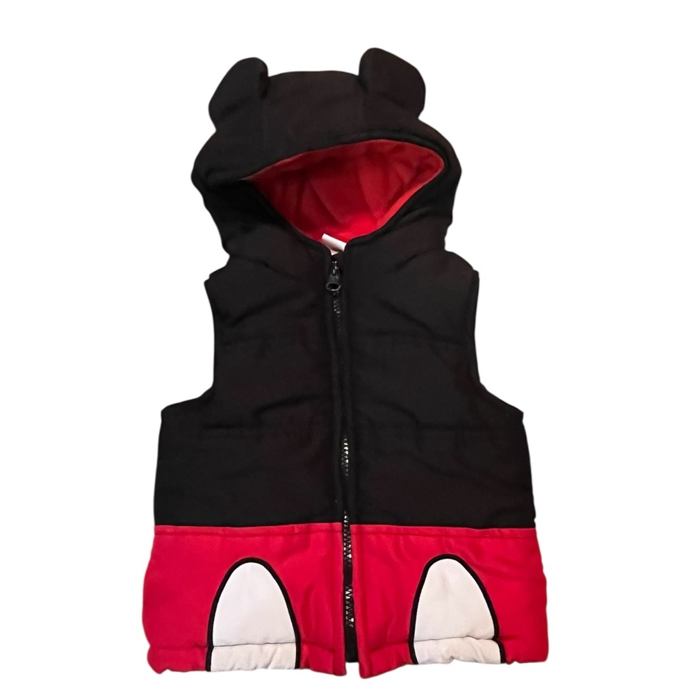 Disney Mickey Mouse Hooded Puffy Vest with Ears 2t